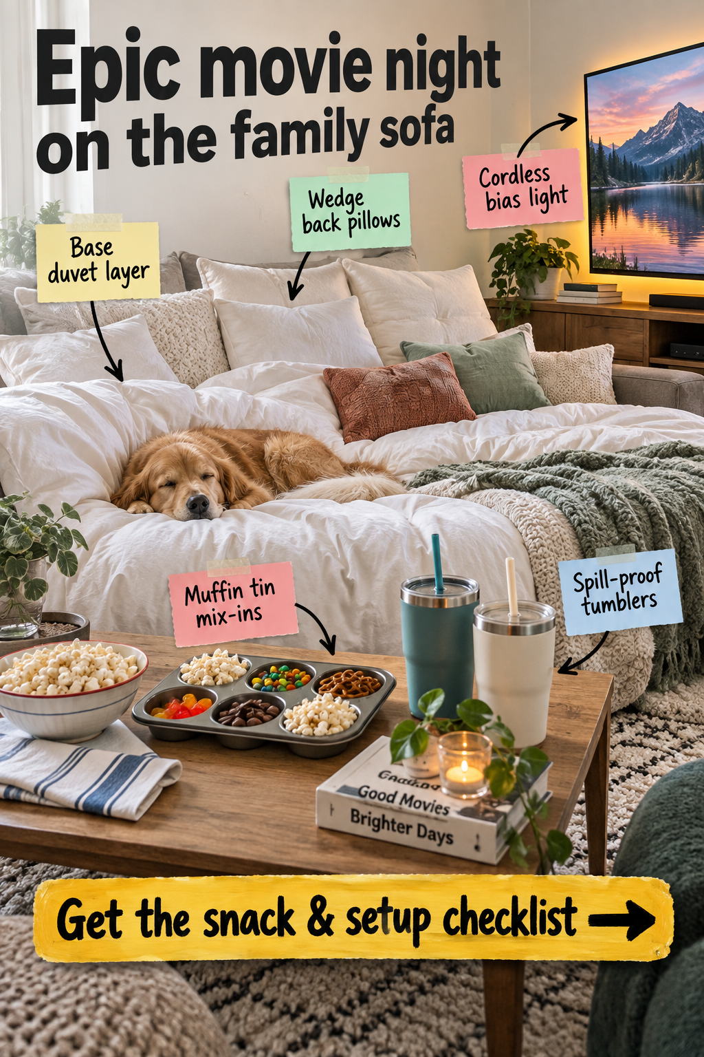 The Ultimate Family Movie Night Snack & Setup Checklist