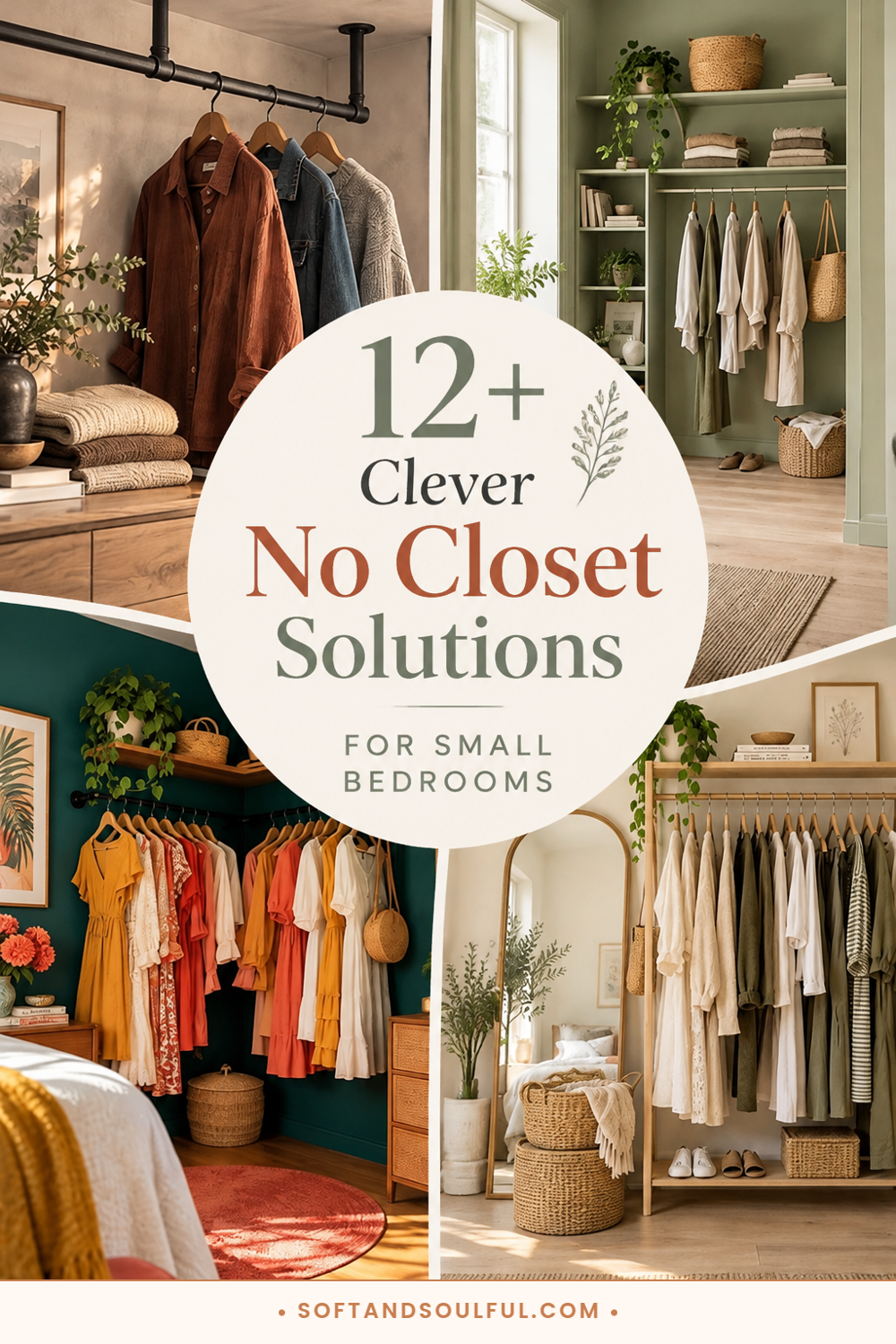 12+ Clever No Closet Solutions for Small Bedrooms