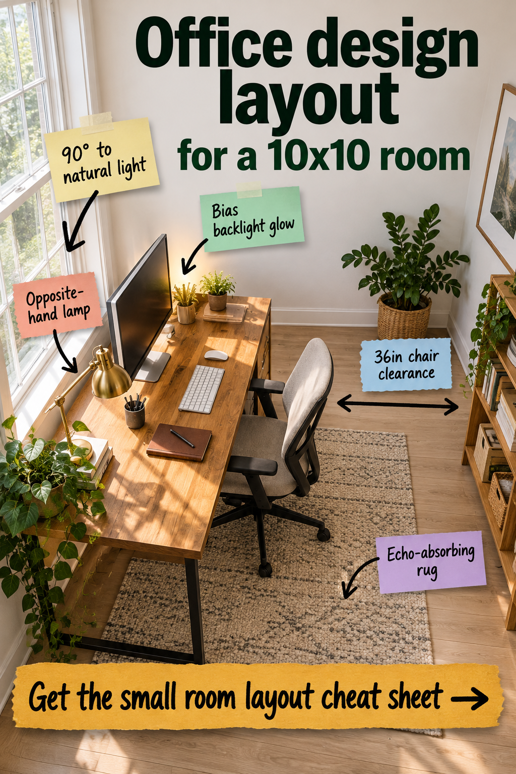 Small Home Office Layout: The 10x10 Room Design Cheat Sheet