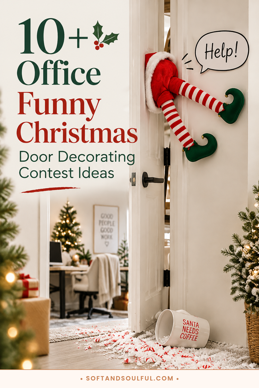 10+ Clever Office Funny Christmas Door Decorating Contest Ideas