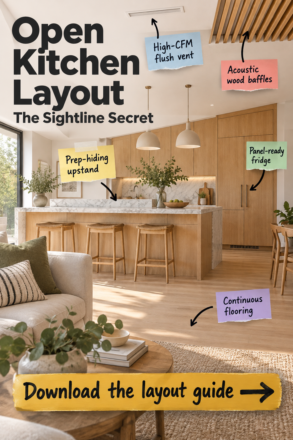 Mastering the Open Kitchen Layout: The Sightline Secret