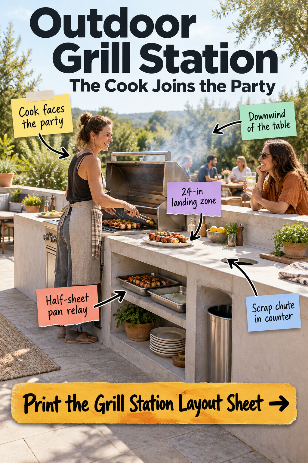 The Outdoor Grill Station Layout Guide (Plus Printable Sheet)