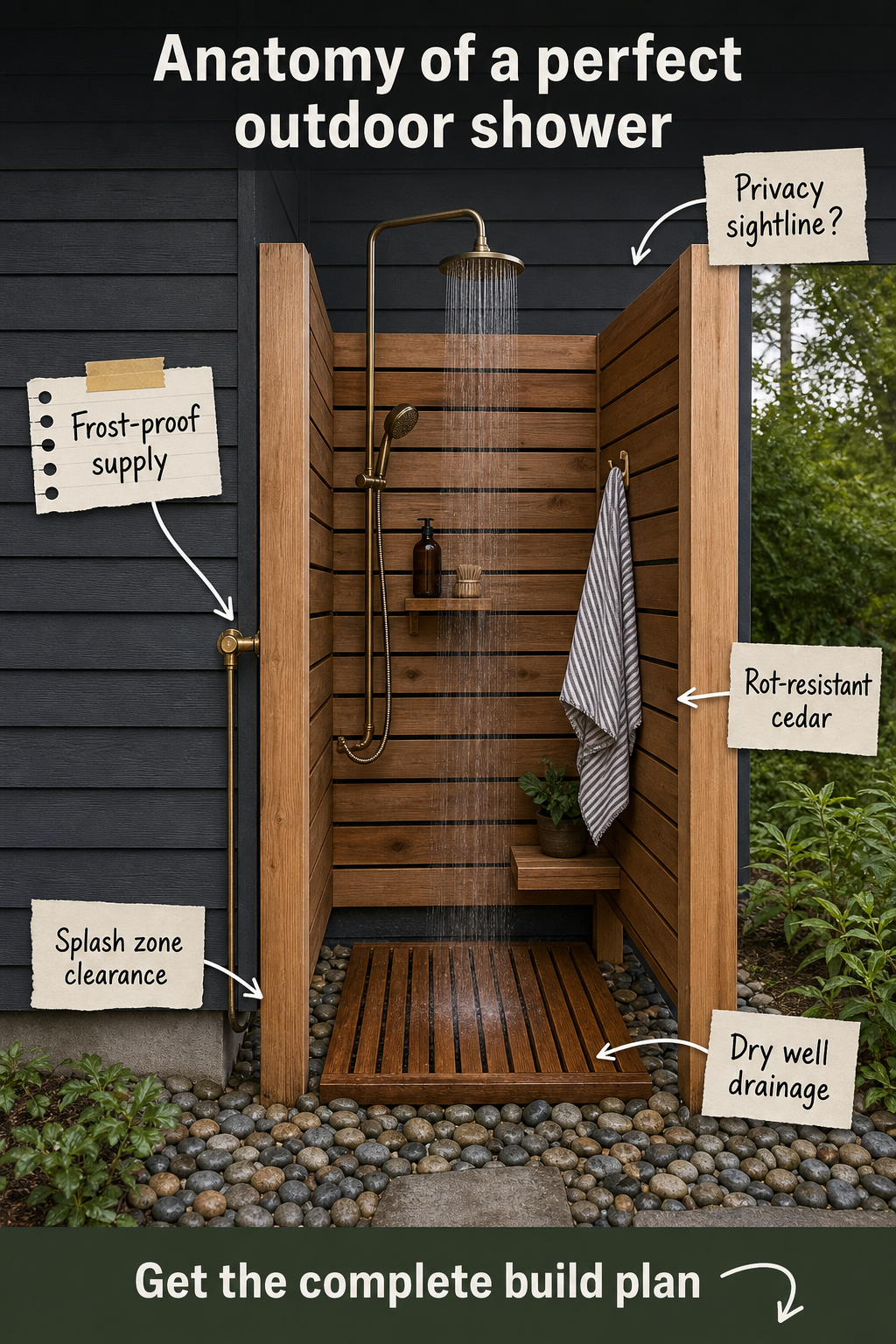 Anatomy of a Perfect Outdoor Shower (DIY Build Plan)