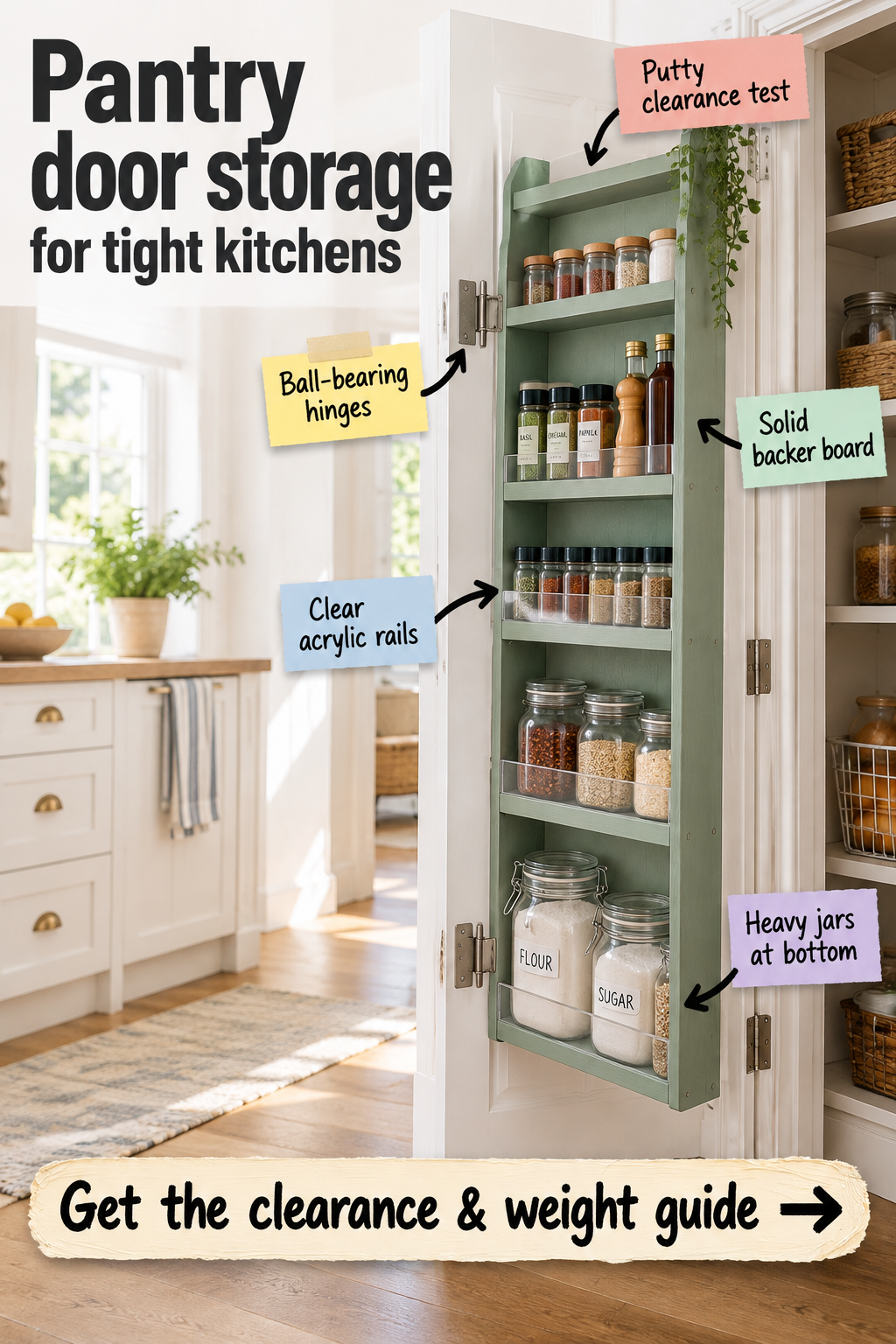 Pantry Door Storage: The Clearance & Weight Guide