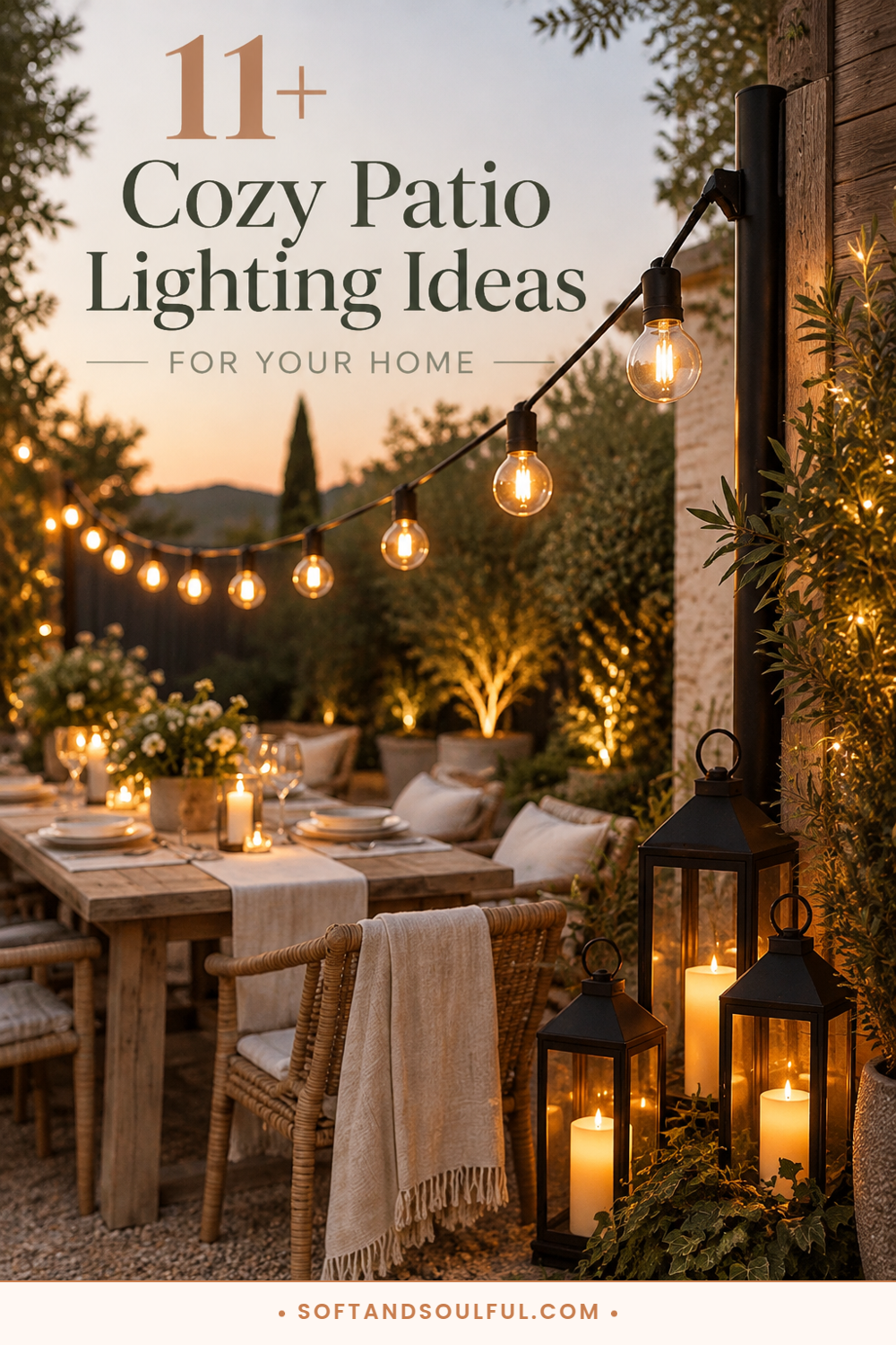11+ Cozy Patio Lighting Ideas for Your Home