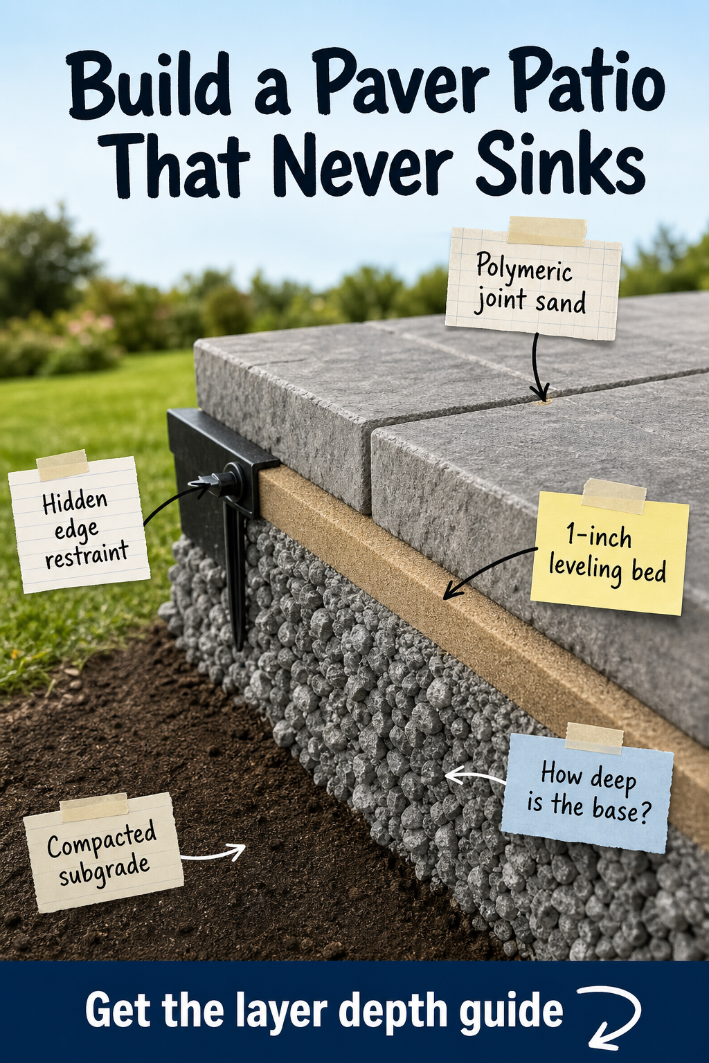 Paver Patio Layer Depth Guide: Build a Base That Never Sinks