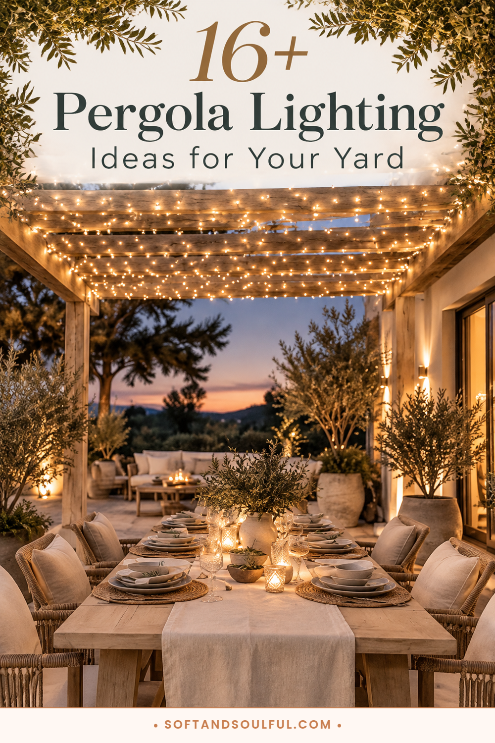 16+ Magical Pergola Lighting Ideas for Your Yard