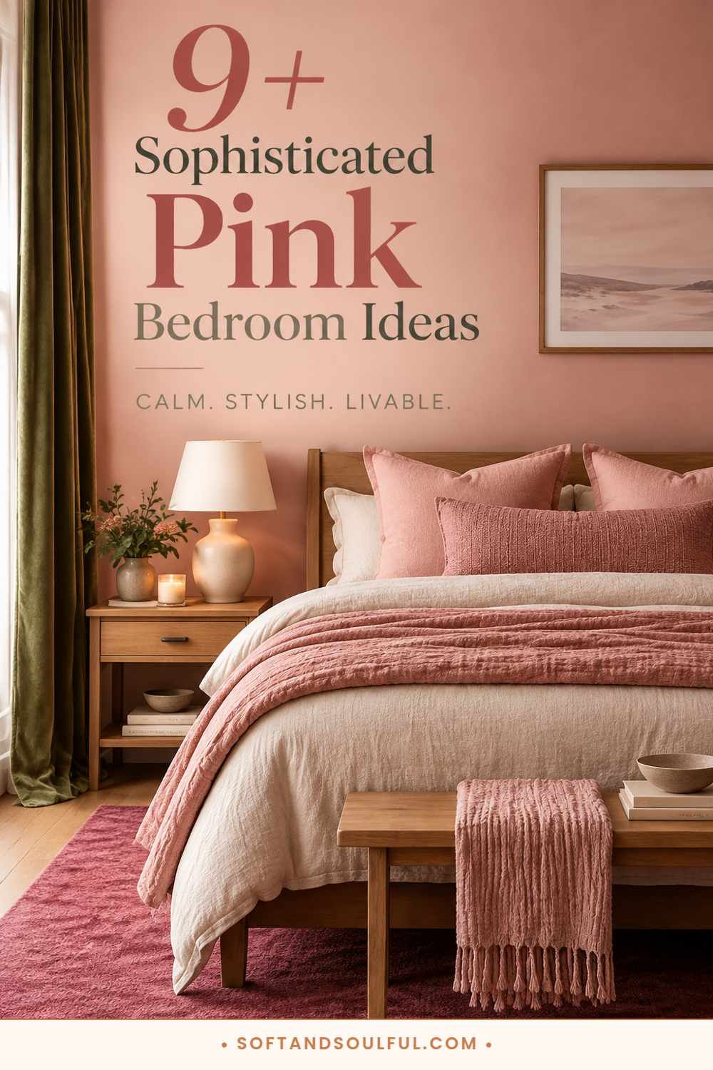 9+ Sophisticated Pink Bedroom Ideas