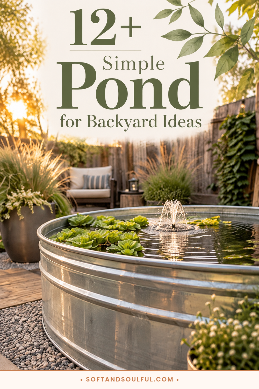 12+ Simple Pond for Backyard Ideas