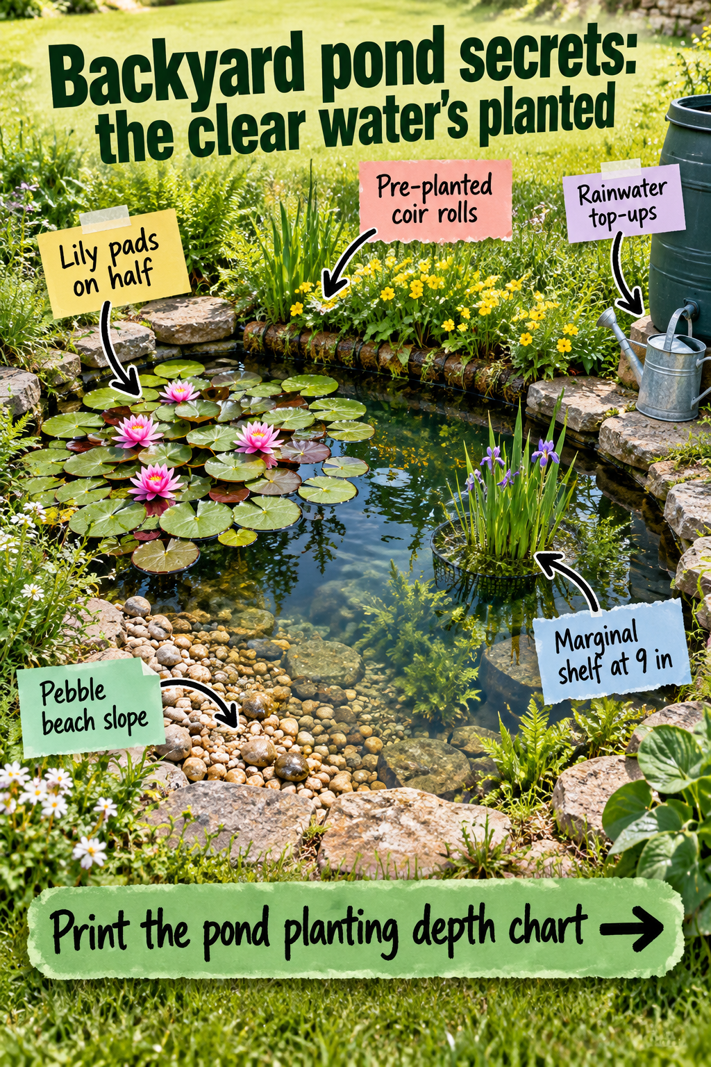 Clear Water Secrets: Backyard Pond Planting Depth Chart