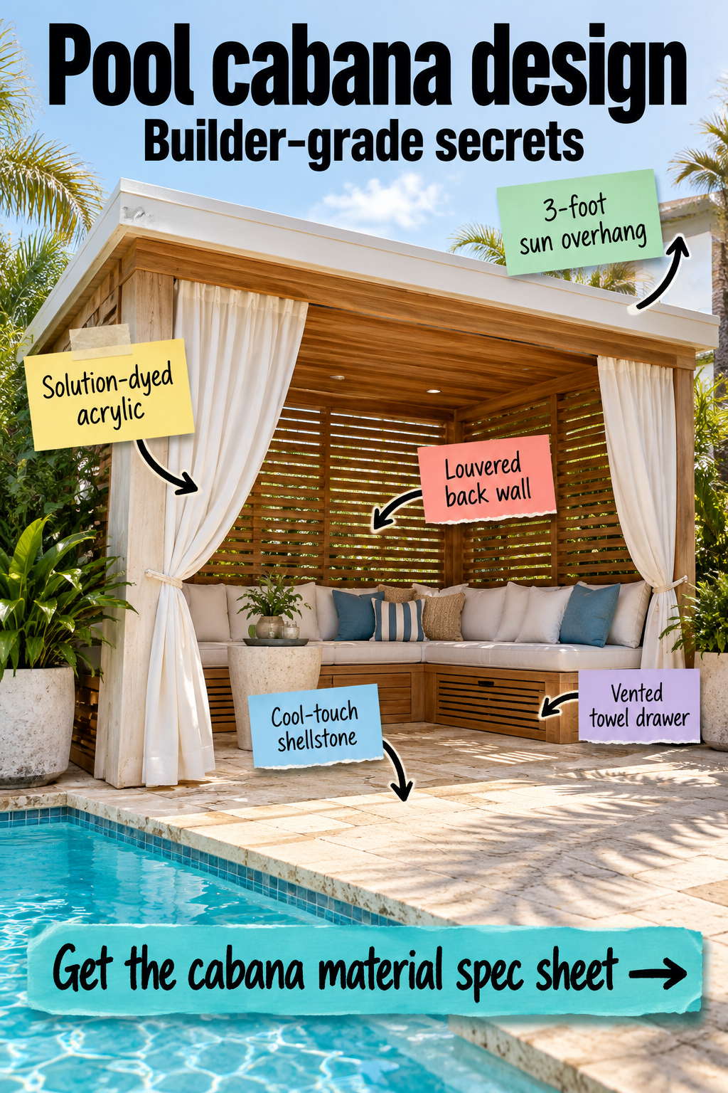 Pool Cabana Design: The Builder-Grade Material Spec Sheet