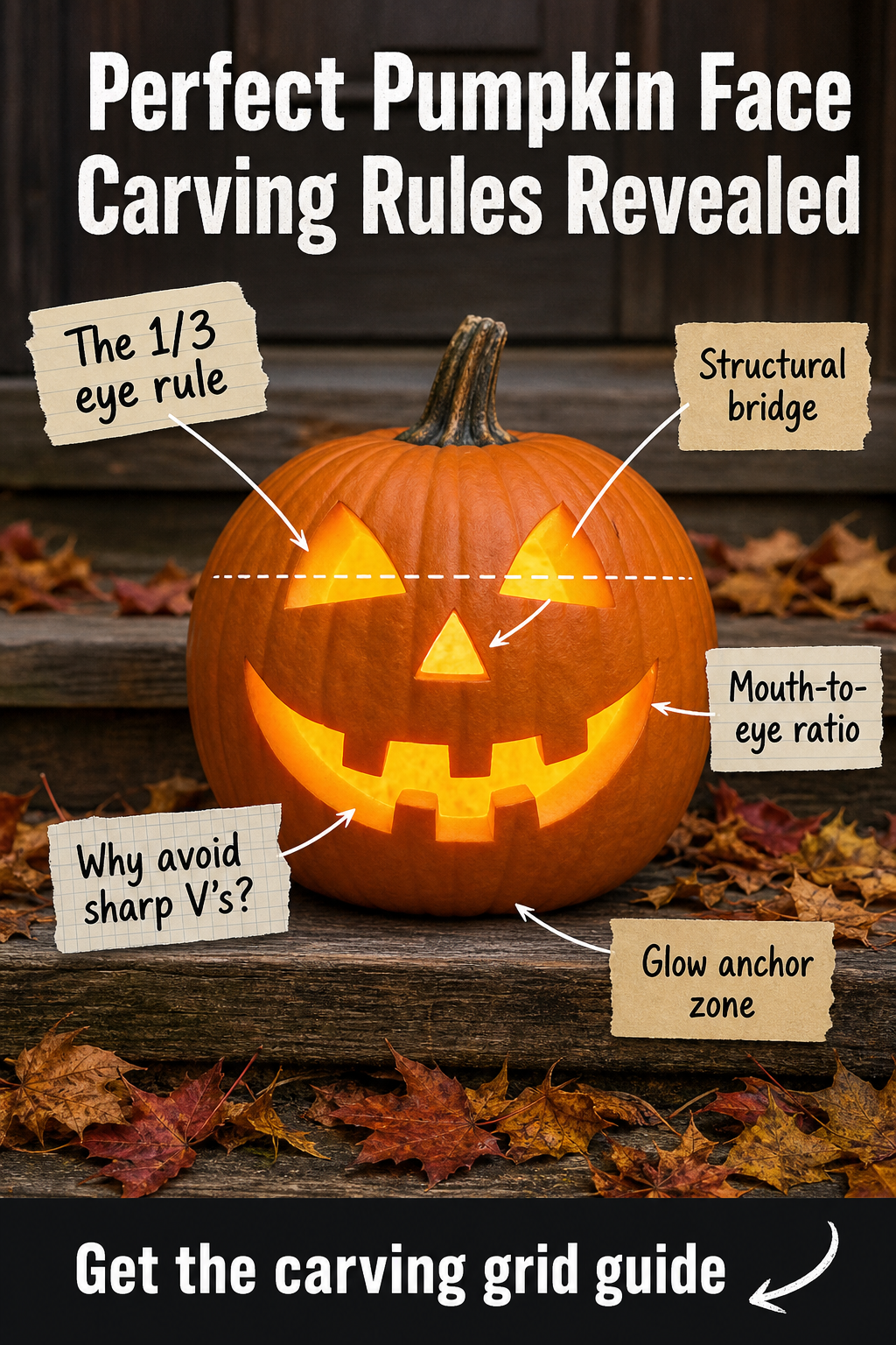 Perfect Pumpkin Face Carving Rules & Printable Grid Guide
