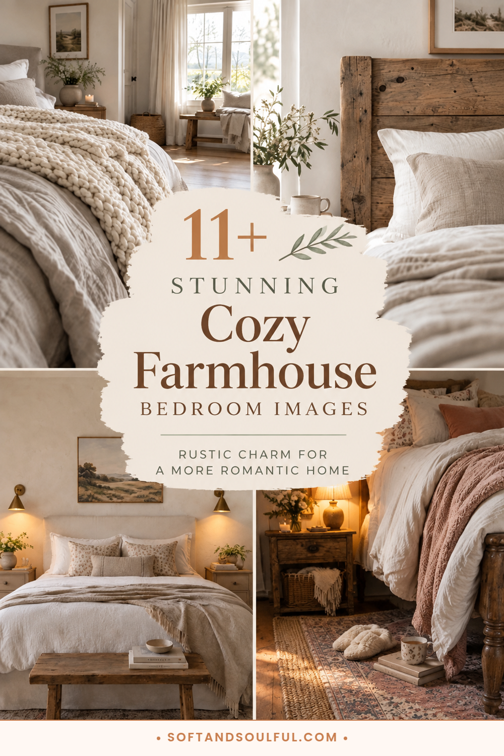 11+ Stunning Romantic Cozy Farmhouse Bedroom Images