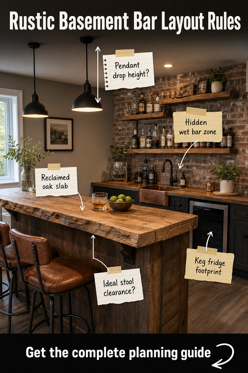 Rustic Basement Bar Layout Rules: The Complete Planning Guide