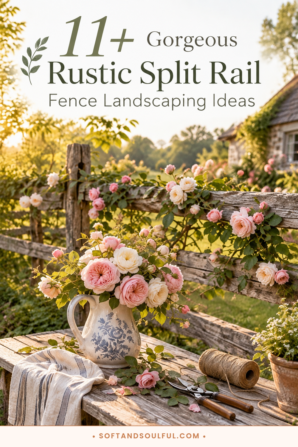 11+ Gorgeous Rustic Split Rail Fence Landscaping Ideas