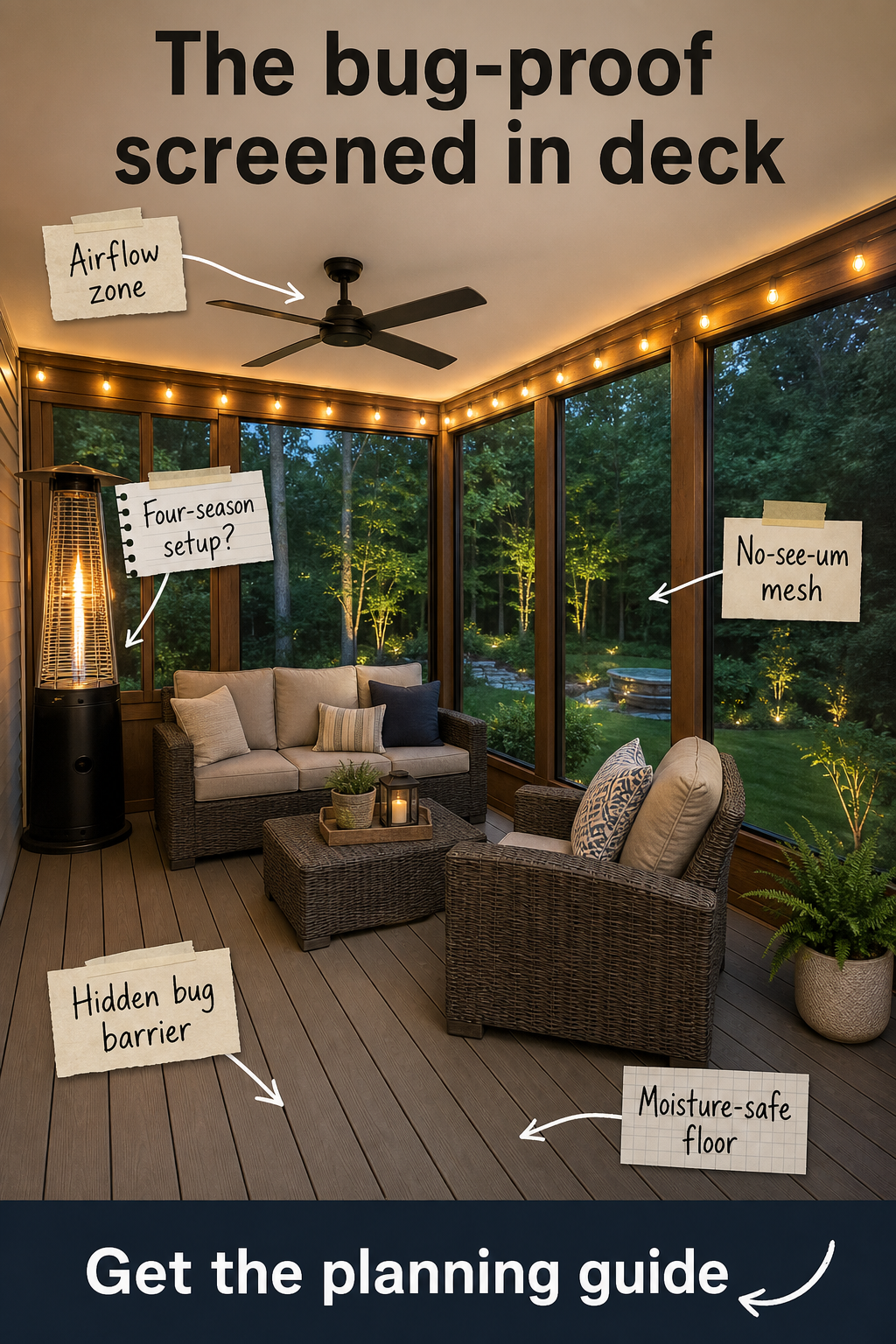 The Bug-Proof Screened Deck Planning Guide and Checklist