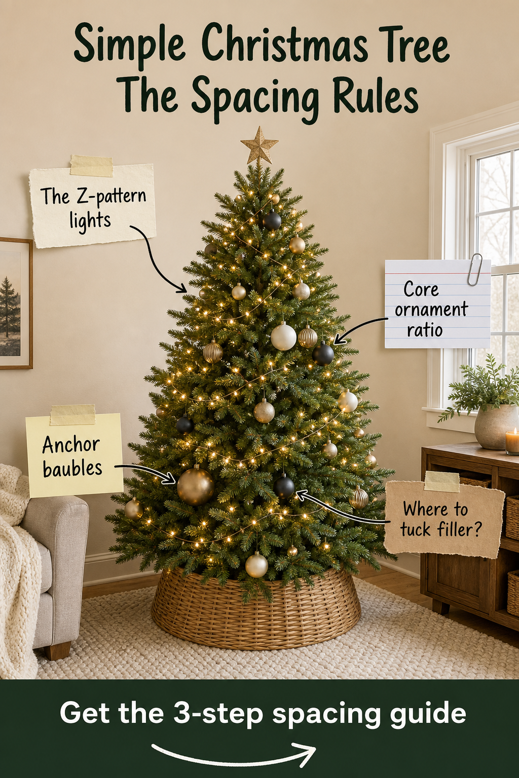 Simple Christmas Tree Decorating: The 3-Step Spacing Guide