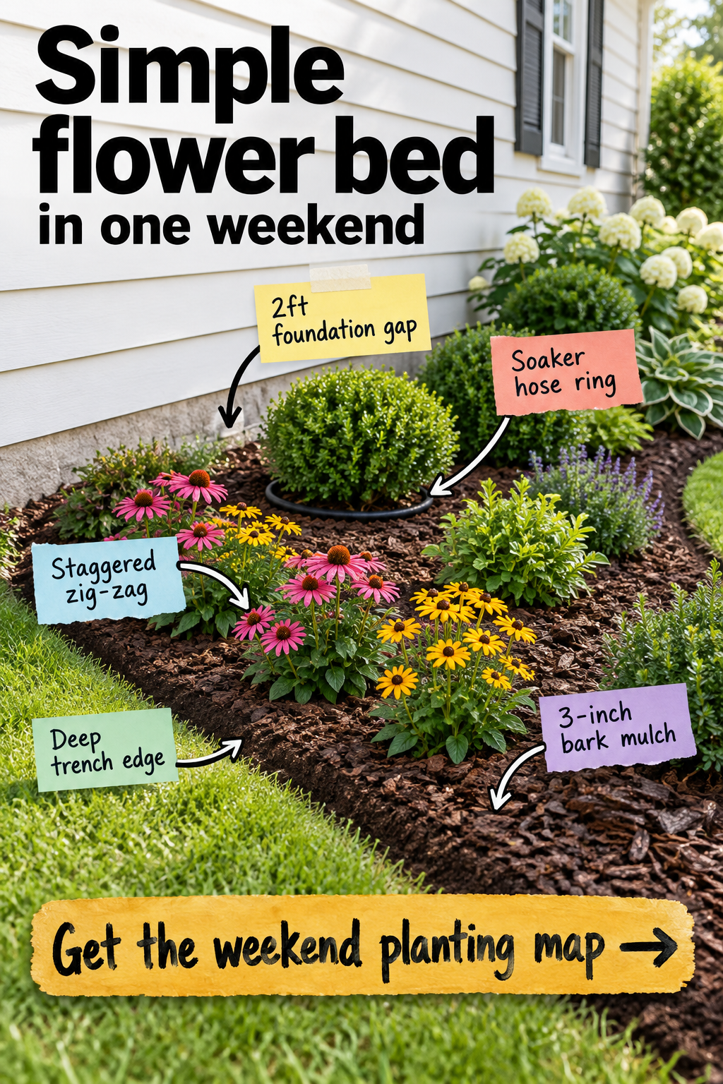 How to Plant a Simple Front Yard Flower Bed in One Weekend