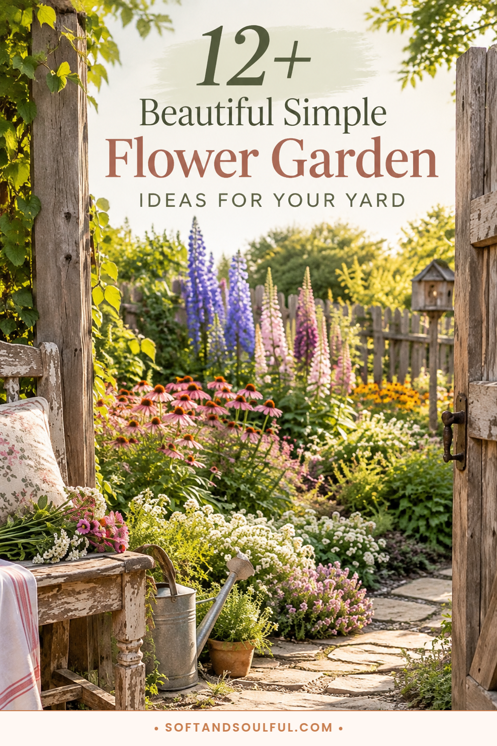 12+ Beautiful Simple Flower Garden Ideas for Your Yard