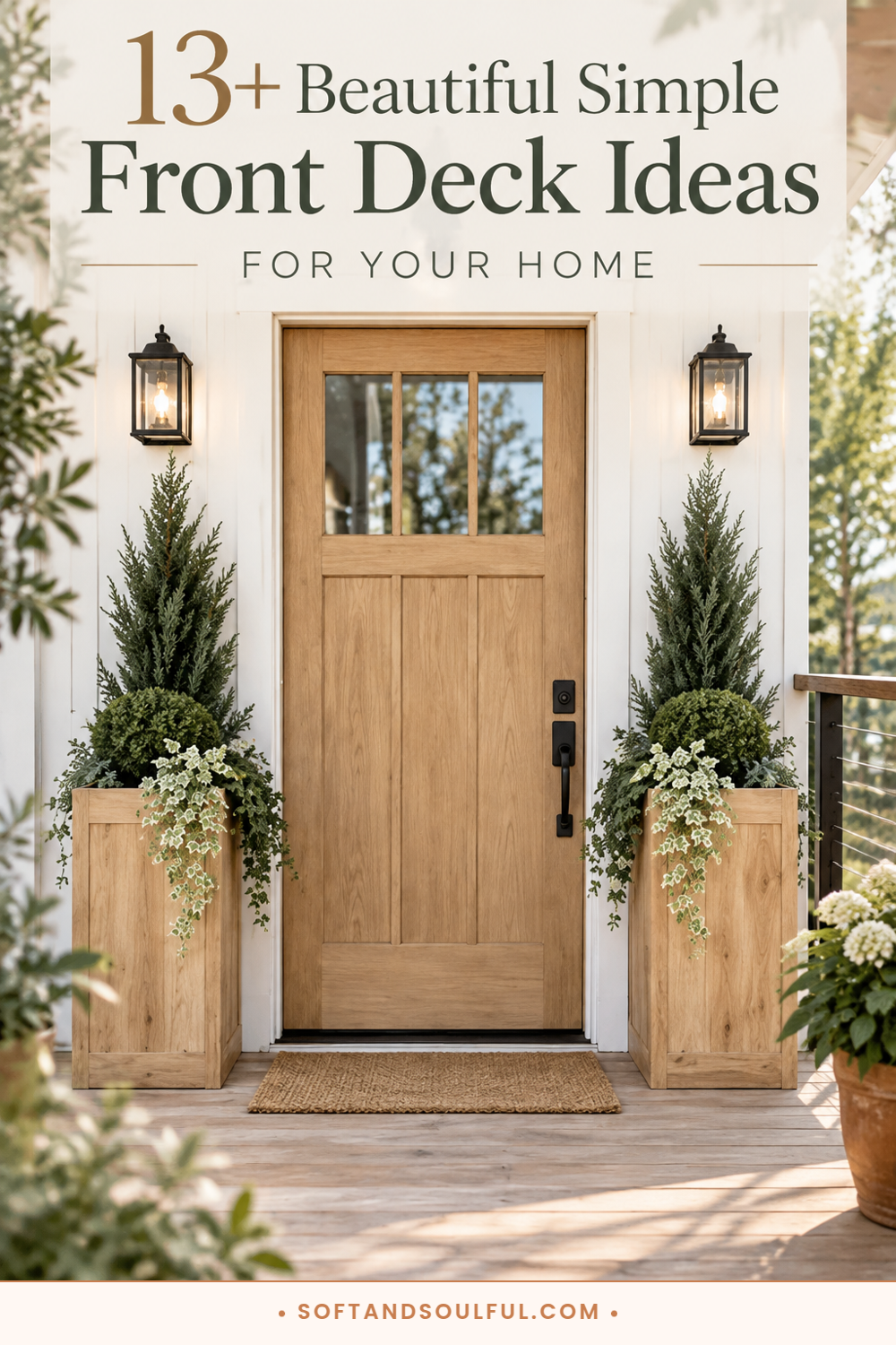 13+ Beautiful Simple Front Deck Ideas for Your Home