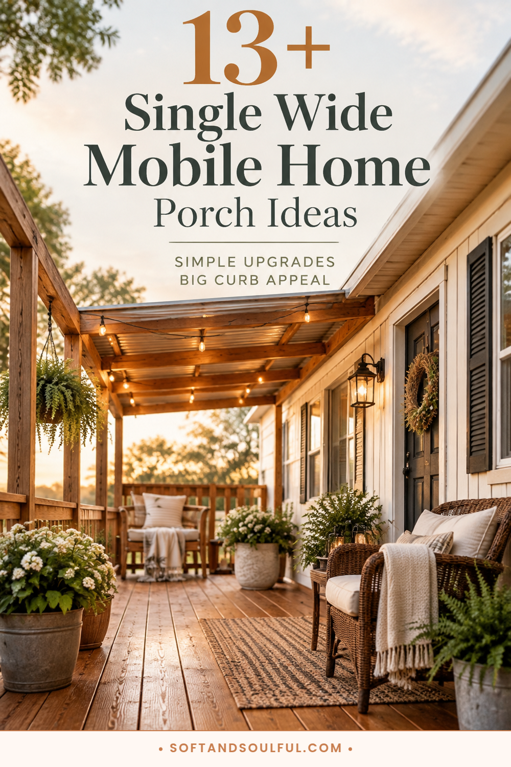 13+ Clever Single Wide Mobile Home Porch Ideas