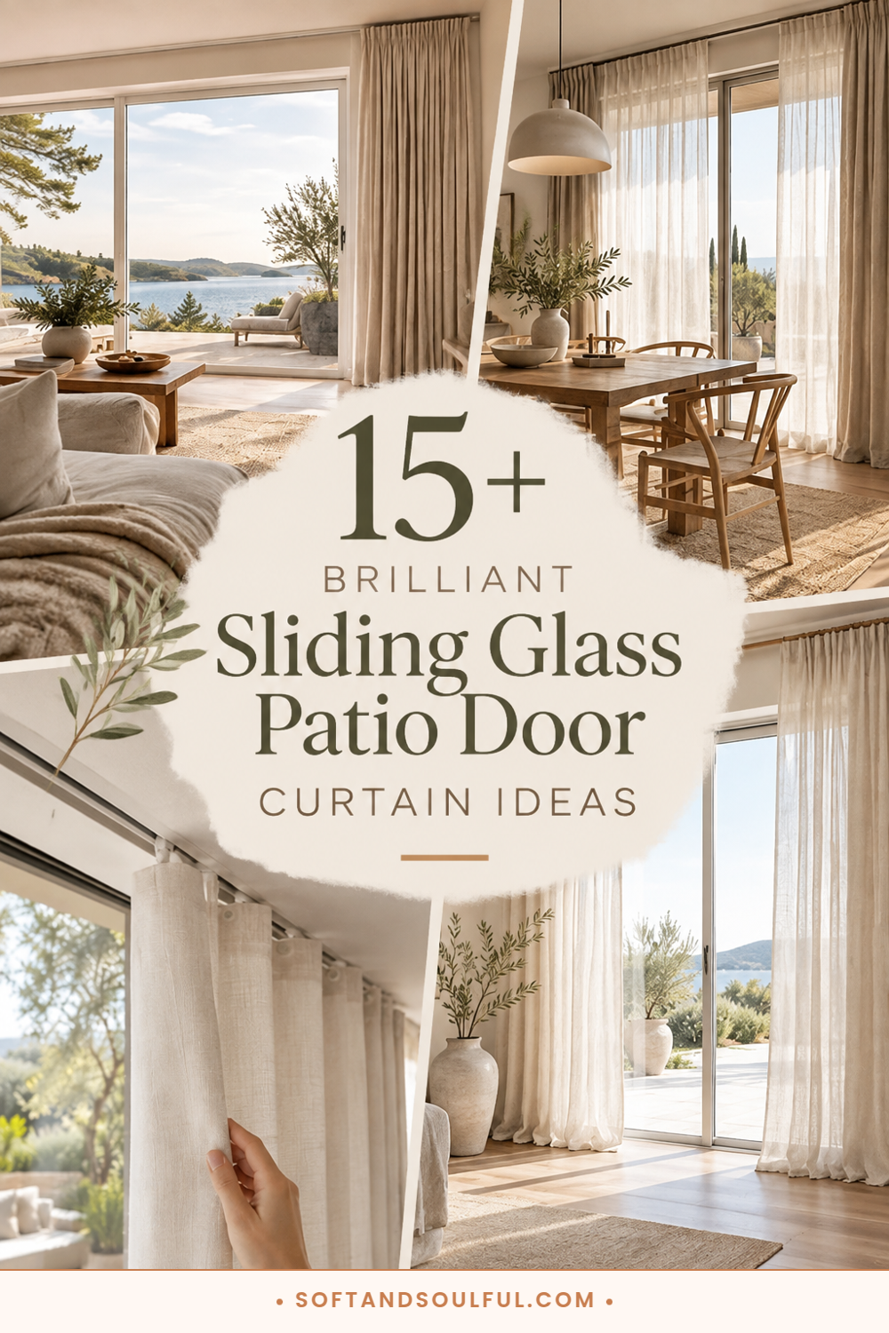 15+ Brilliant Sliding Glass Patio Door Curtain Ideas