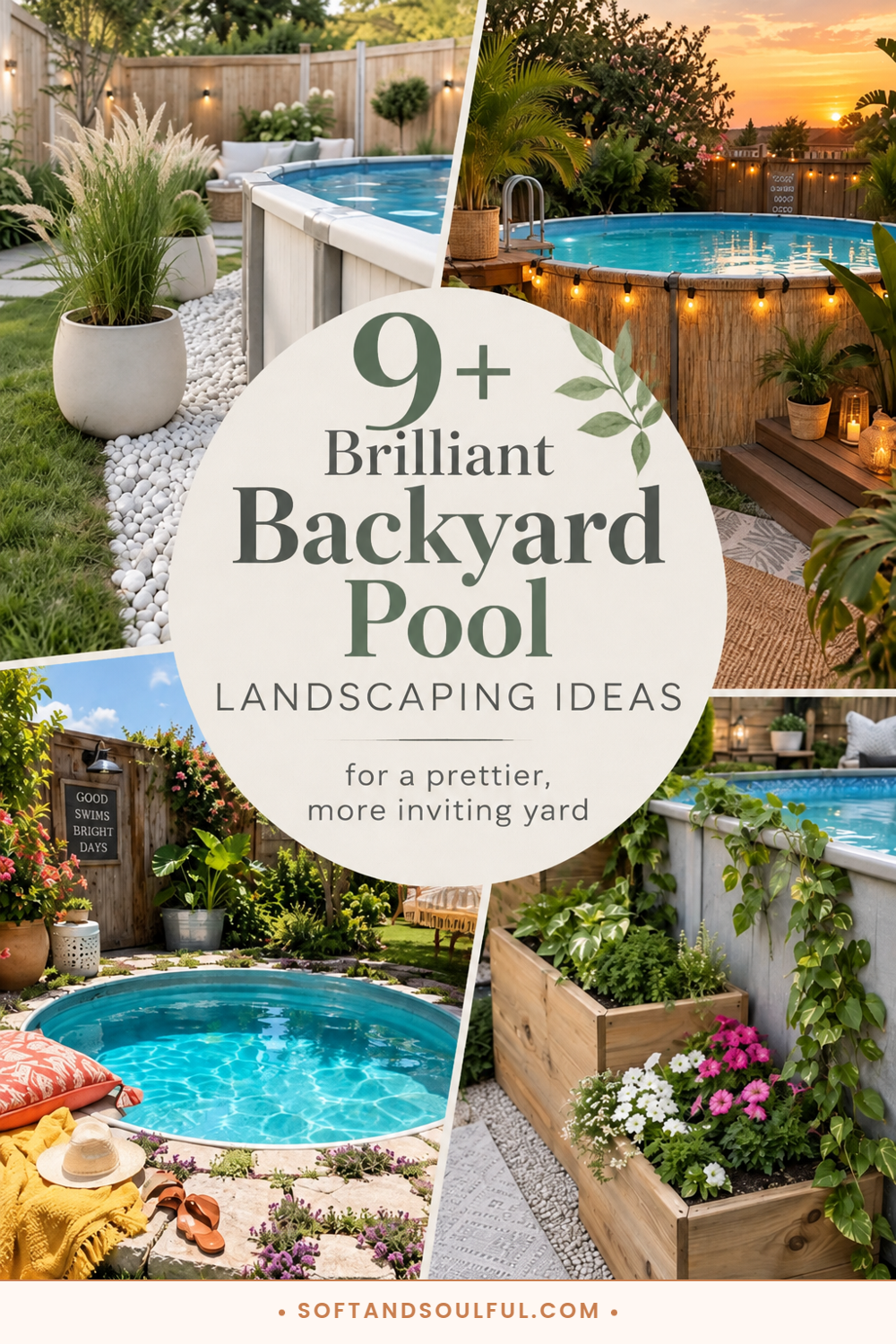9+ Brilliant Small Backyard Above Ground Pool Landscaping Ideas