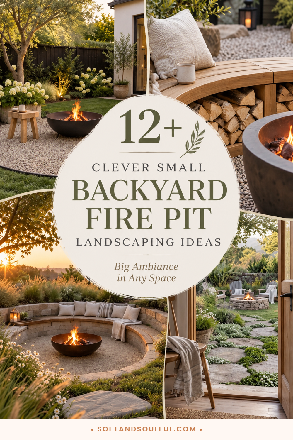 12+ Clever Small Backyard Fire Pit Landscaping Ideas