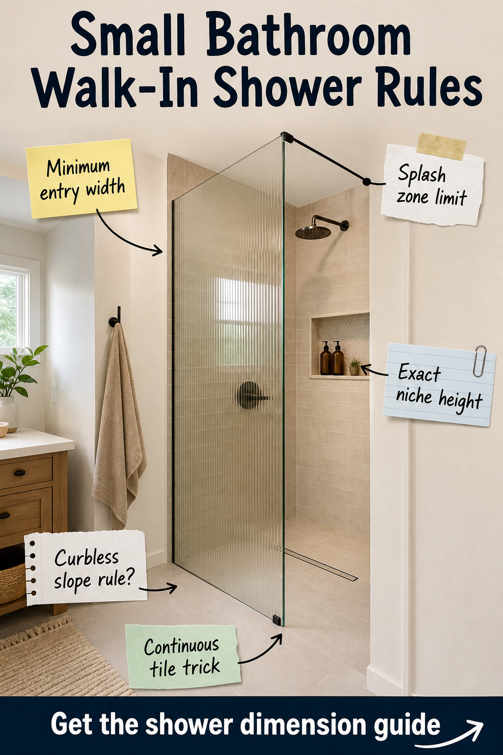 Small Bathroom Walk-in Shower Rules: Exact Dimension Guide