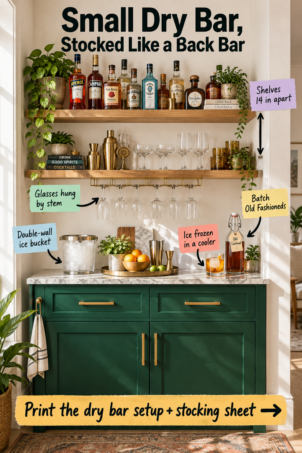 Small Dry Bar Setup: Essential Dimensions & Stocking Guide