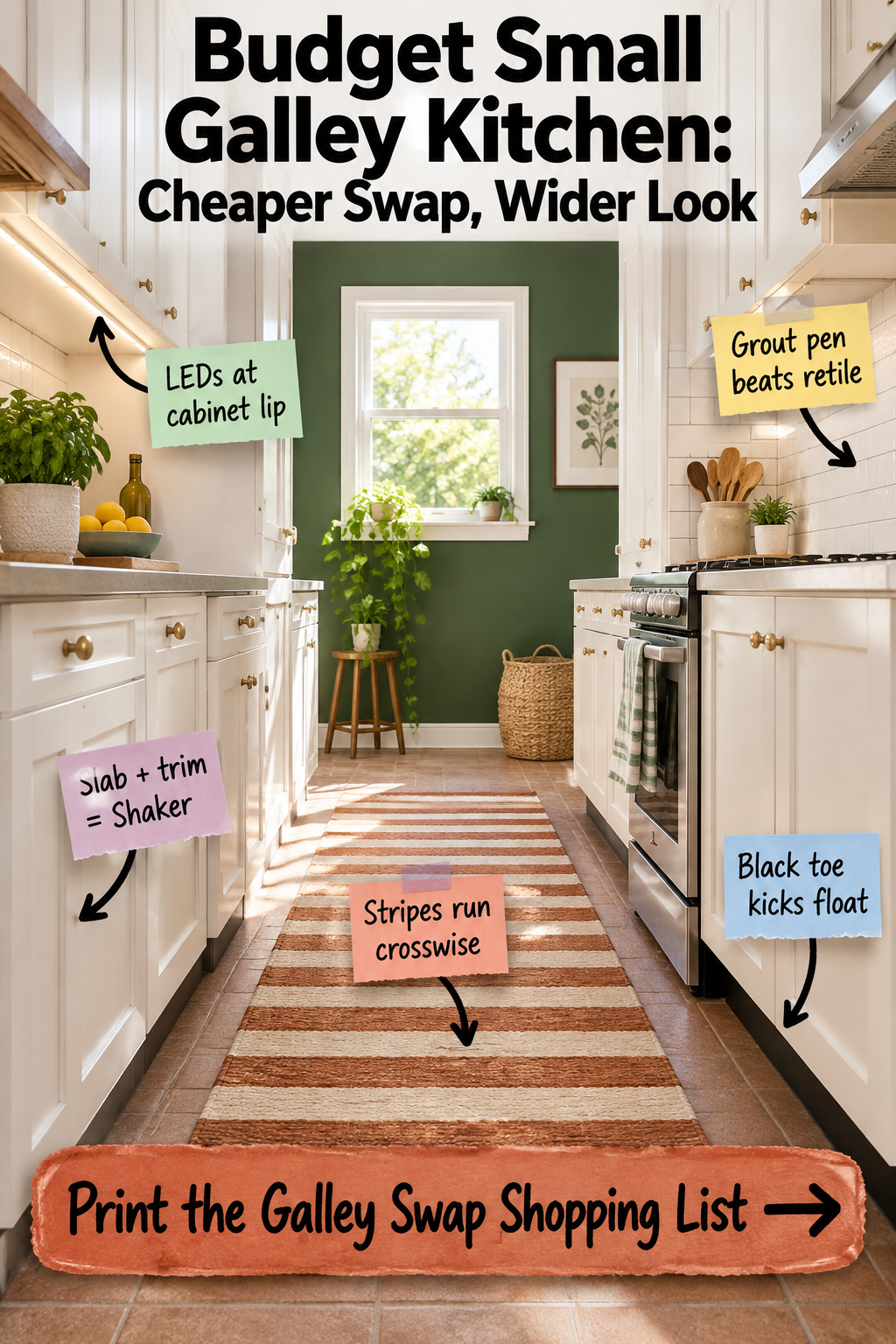 Budget Small Galley Kitchen: Cheaper Swaps for a Wider Look