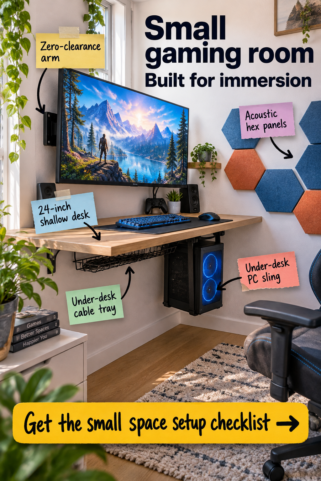 Small Gaming Room Setup: The Ultimate Space-Saving Checklist