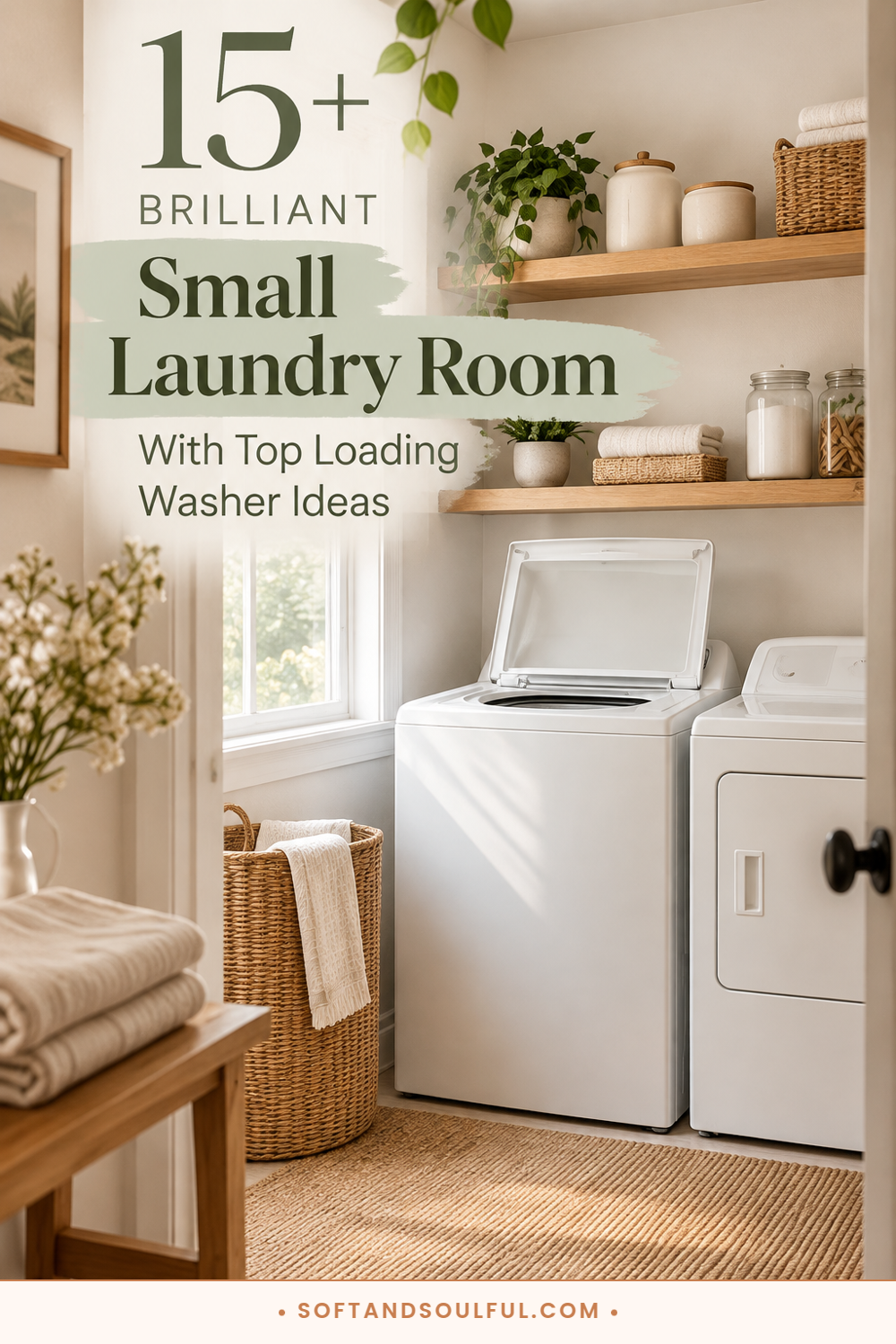 15+ Brilliant Small Laundry Room with Top Loading Washer Ideas