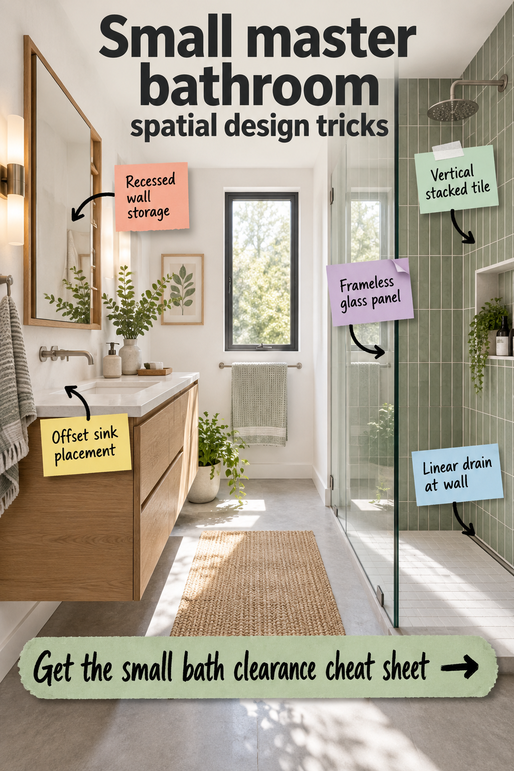 Small Master Bathroom Design Tricks & Clearance Cheat Sheet