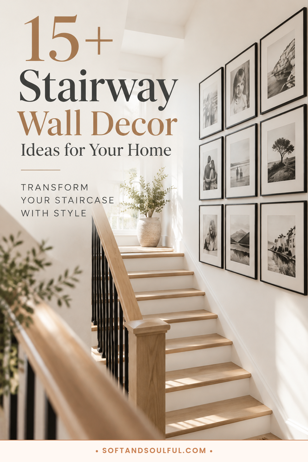 15+ Brilliant Stairway Wall Decor Ideas for Your Home