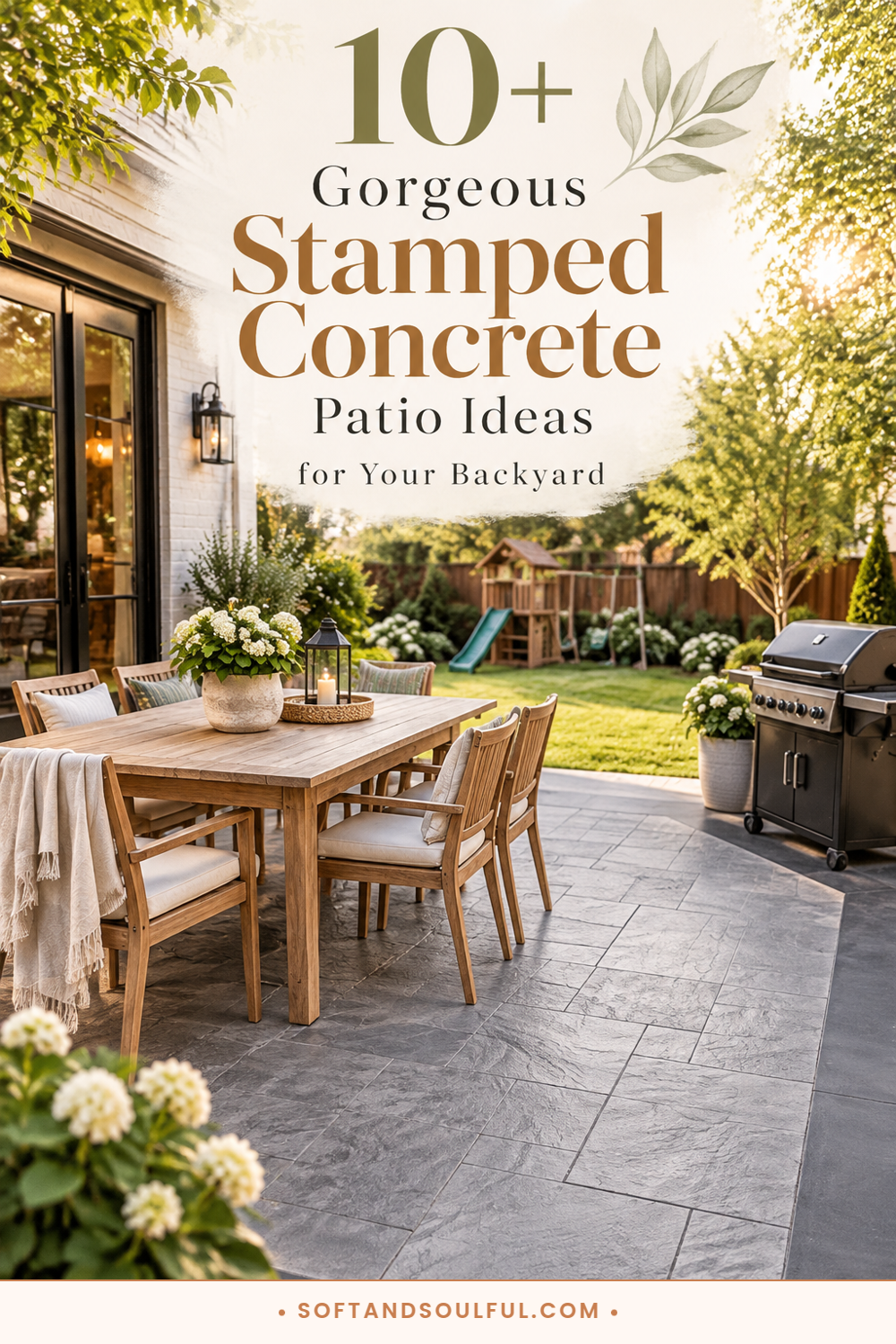 10+ Gorgeous Stamped Concrete Patio Ideas for Your Backyard