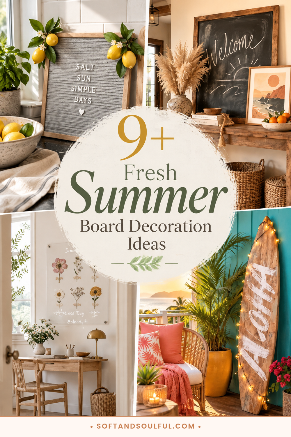 9+ Fresh Summer Board Decoration Ideas