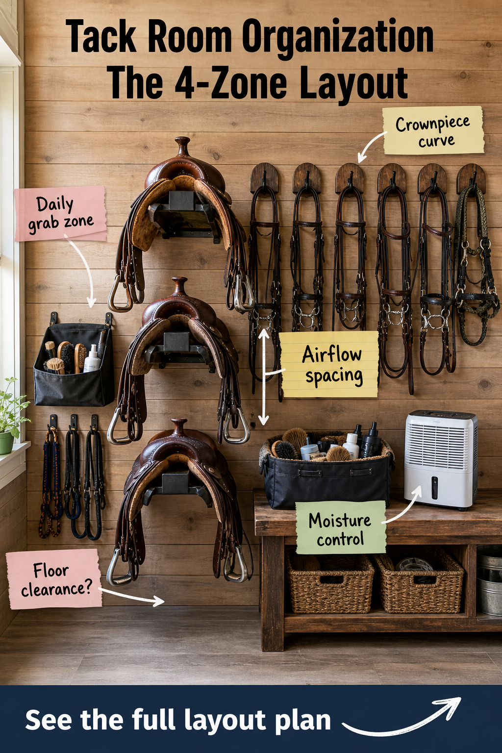 The 4-Zone Tack Room Layout: Organize Saddles and Gear