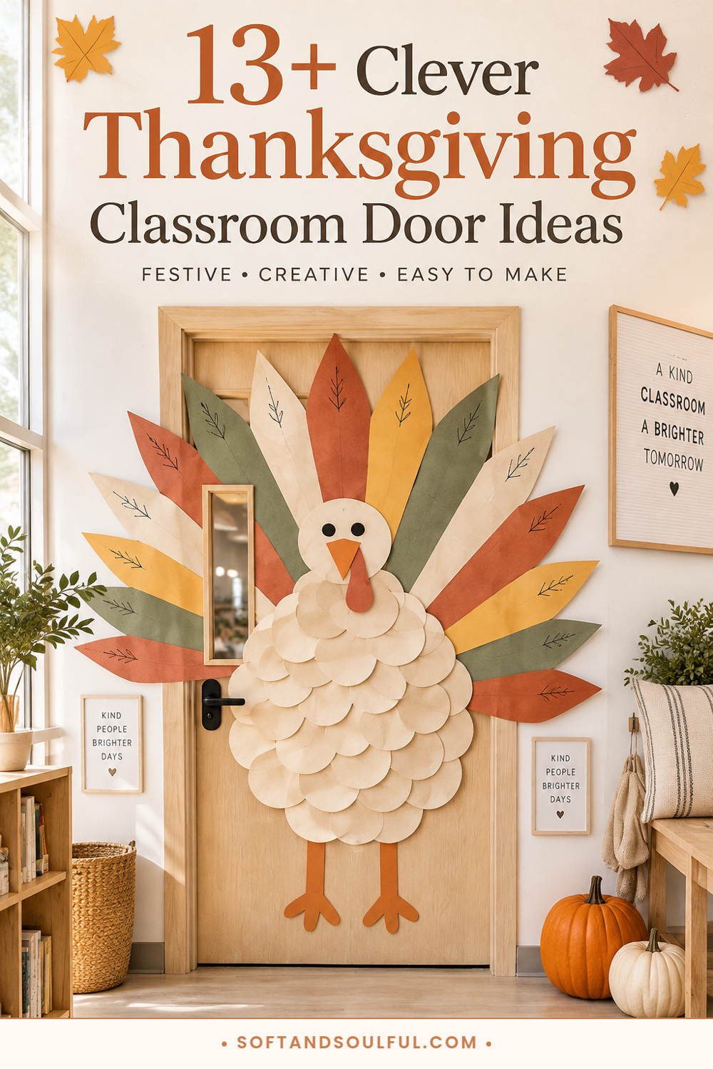 13+ Clever Thanksgiving Classroom Door Ideas