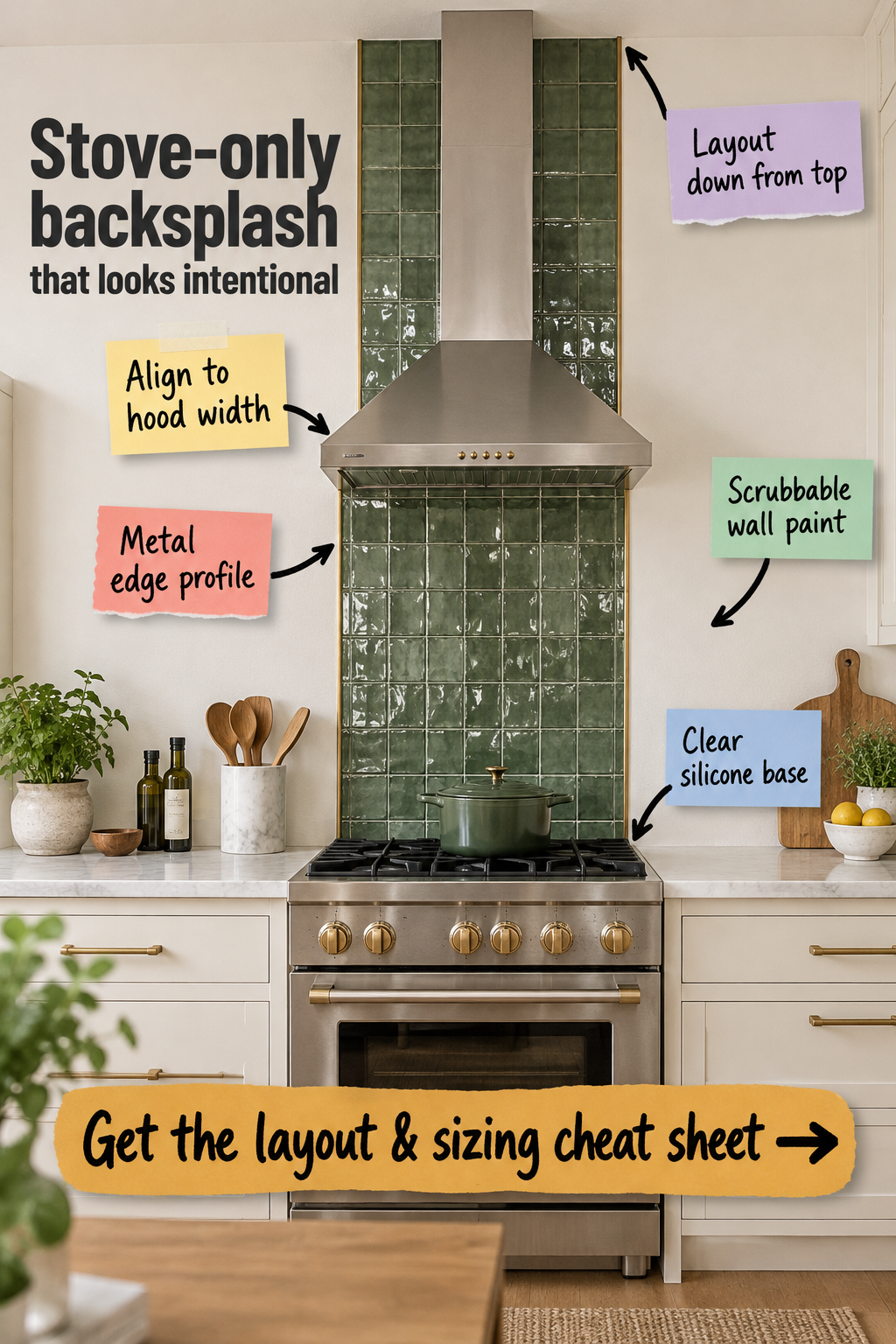 Stove-Only Backsplash: The Layout & Sizing Cheat Sheet