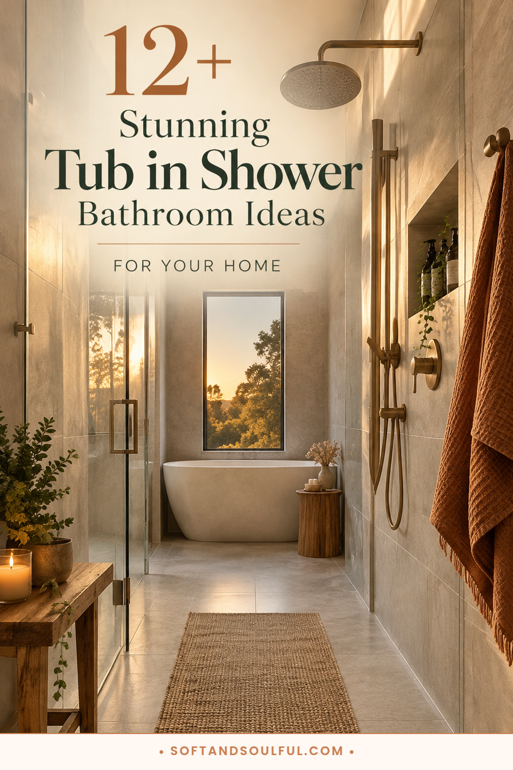 12+ Stunning Tub in Shower Bathroom Ideas for Your Home