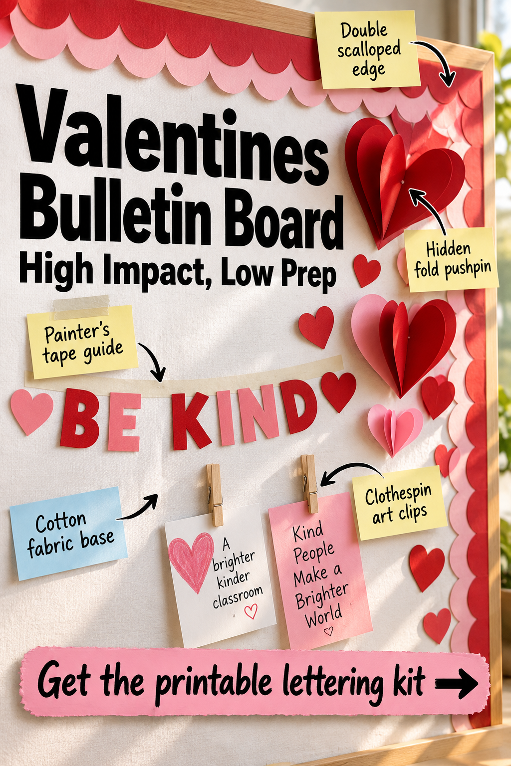 High-Impact Valentine's Bulletin Board with Printable Letters