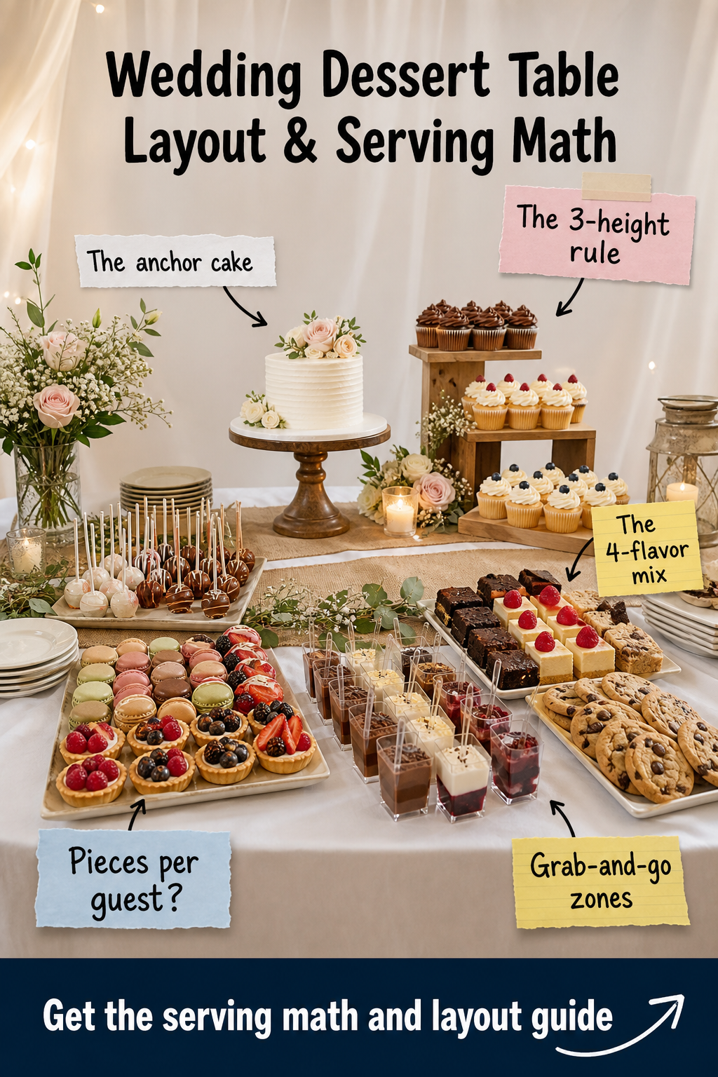 Wedding Dessert Table Layout: The Serving Math Guide