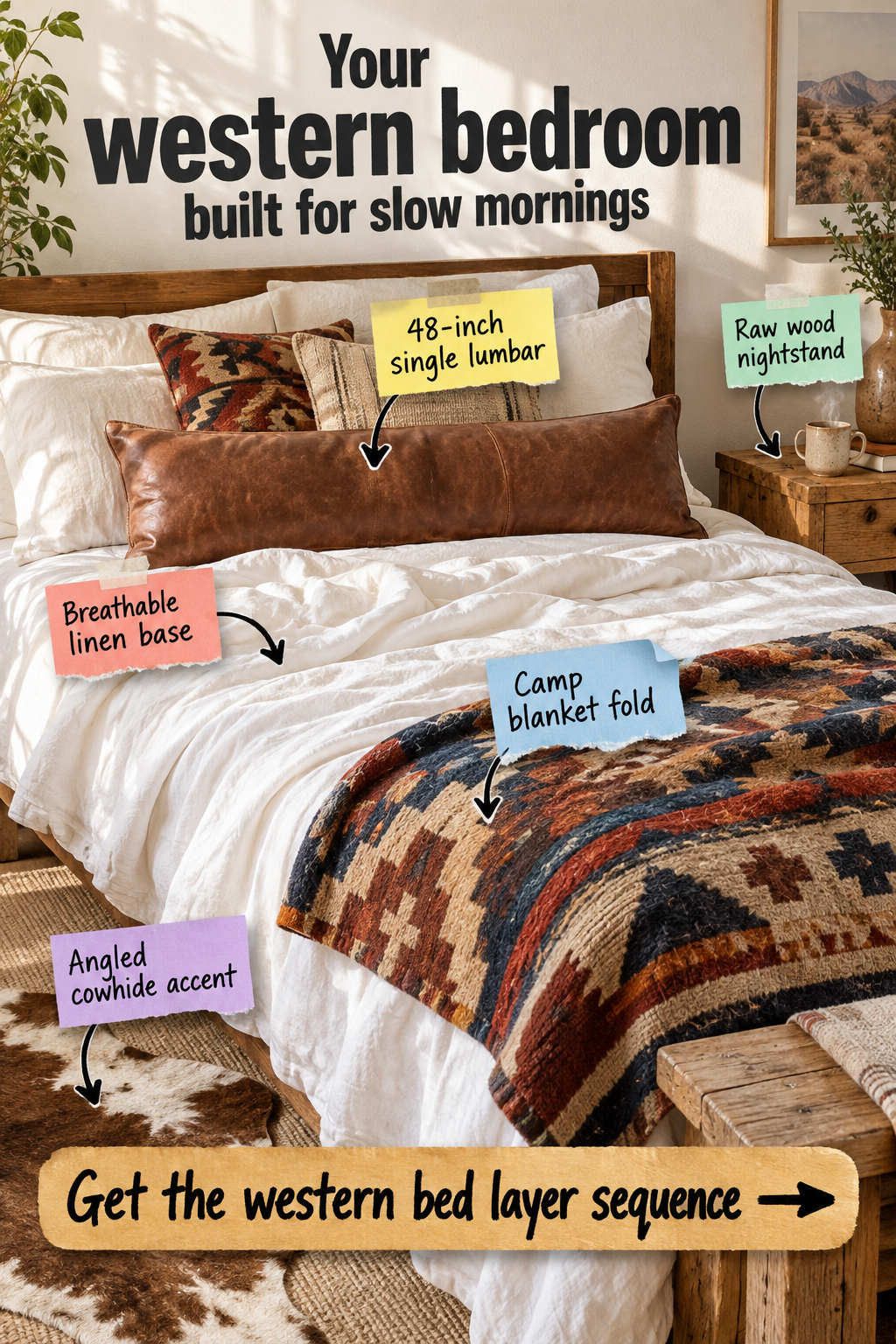 The Modern Western Bed Layering Sequence for Slow Mornings